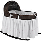 Espresso Bassinet w/Pink Bedding Set