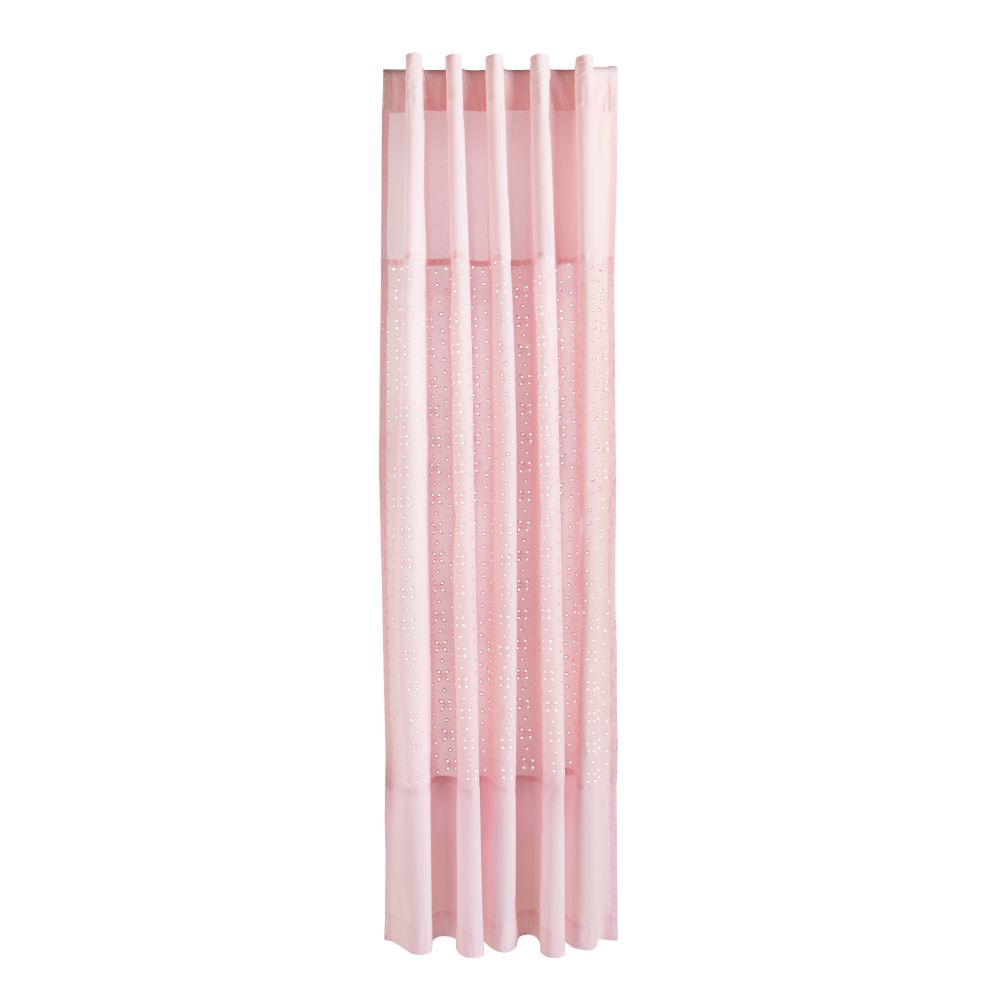 63" I Only Have Eyes for Eyelet Curtain Panel (Lt. Pink)