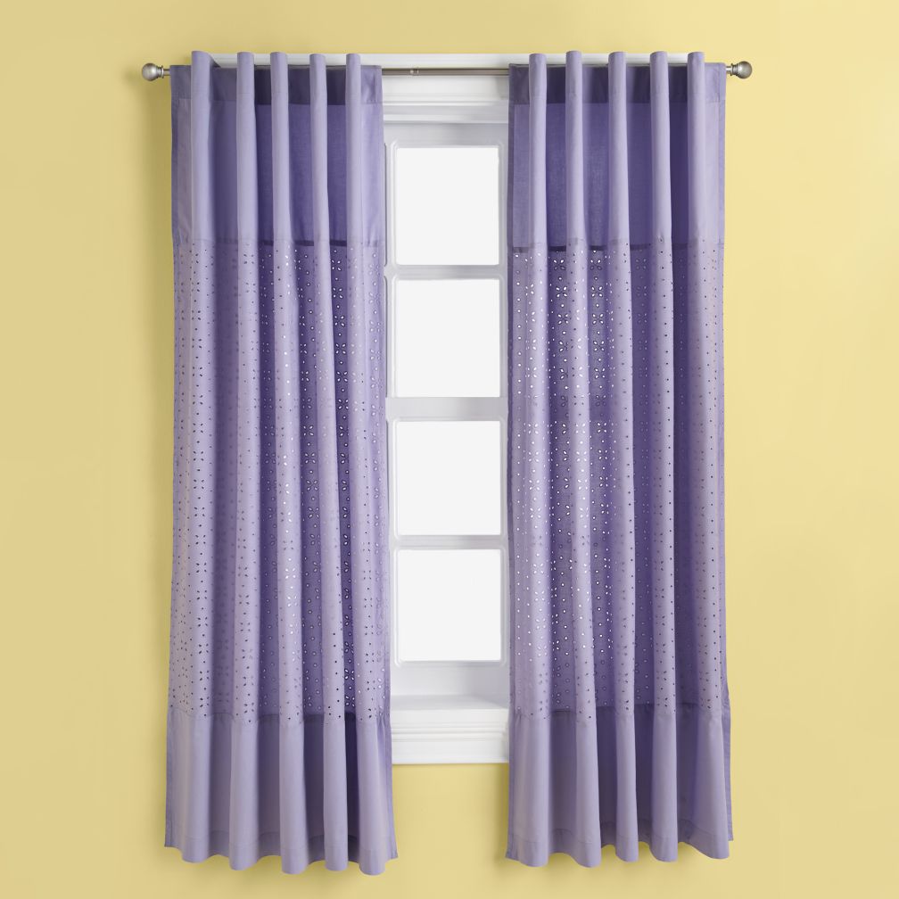 I Only Have Eyes for Eyelet Curtain Panels (Lavender)