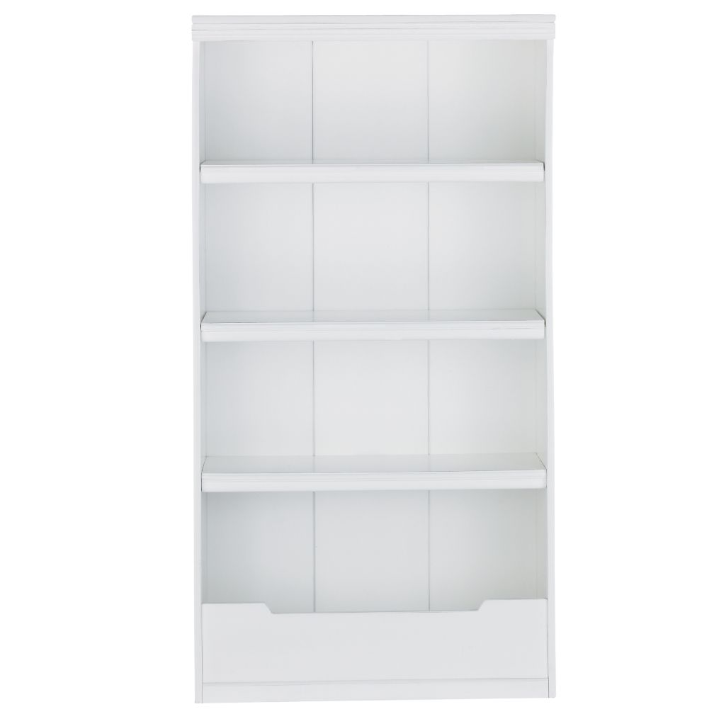 60" Flat Top Bookcase (White)
