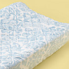 Blue Floral Changing Pad Cover