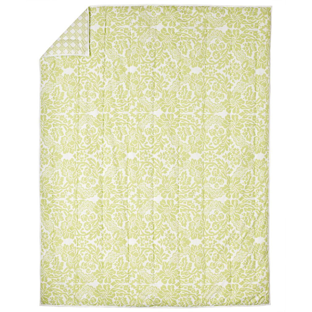 With a Flourish Green Comforter (Full-Queen)