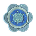 Blue Felt Flower