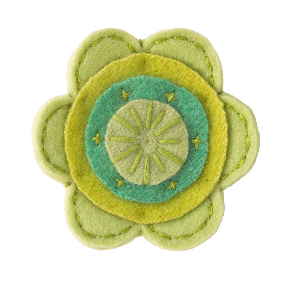 Green Felt Flower