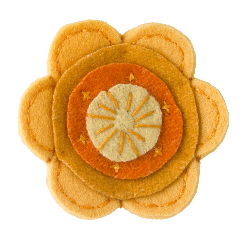 Orange Felt Flower