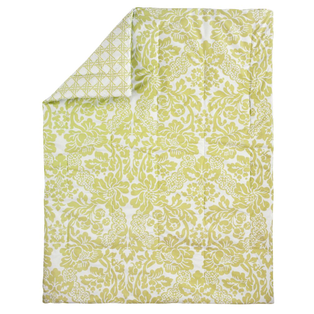 With a Flourish Crib Quilt (Green)
