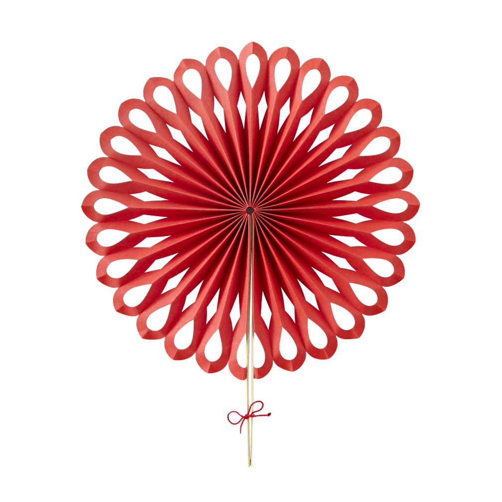 Large Die Cut Paper Fan (Red)