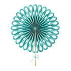 Aqua Large Paper Fan