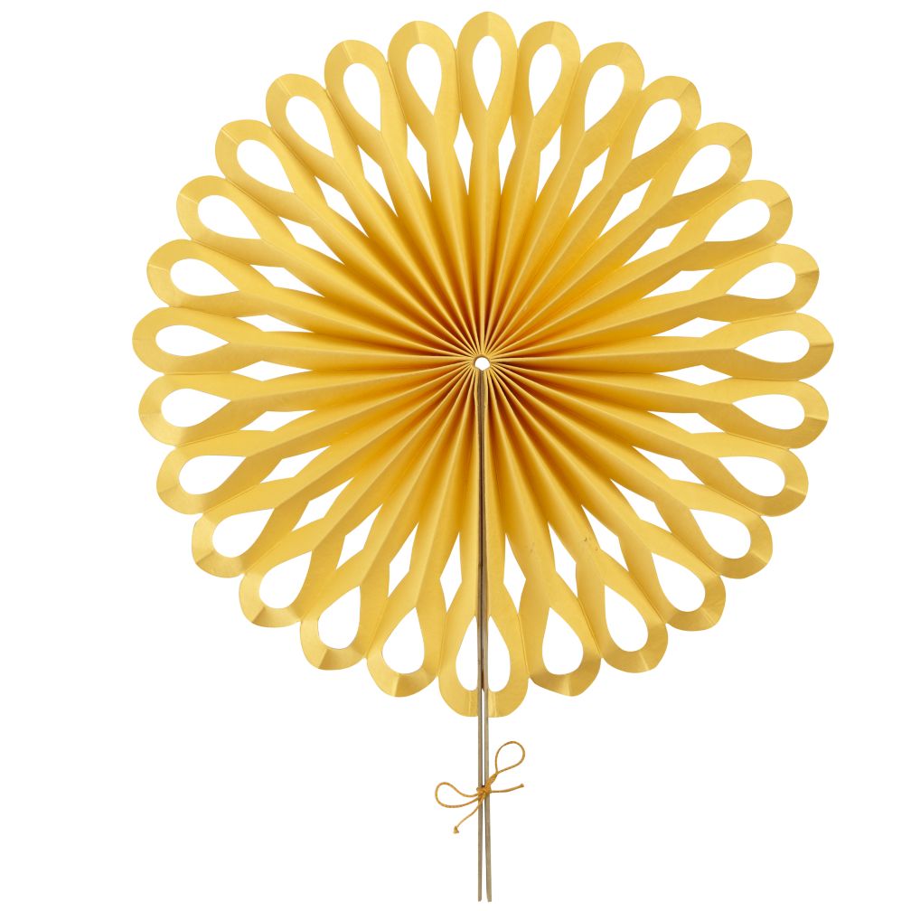 Large Die Cut Paper Fan (Yellow)