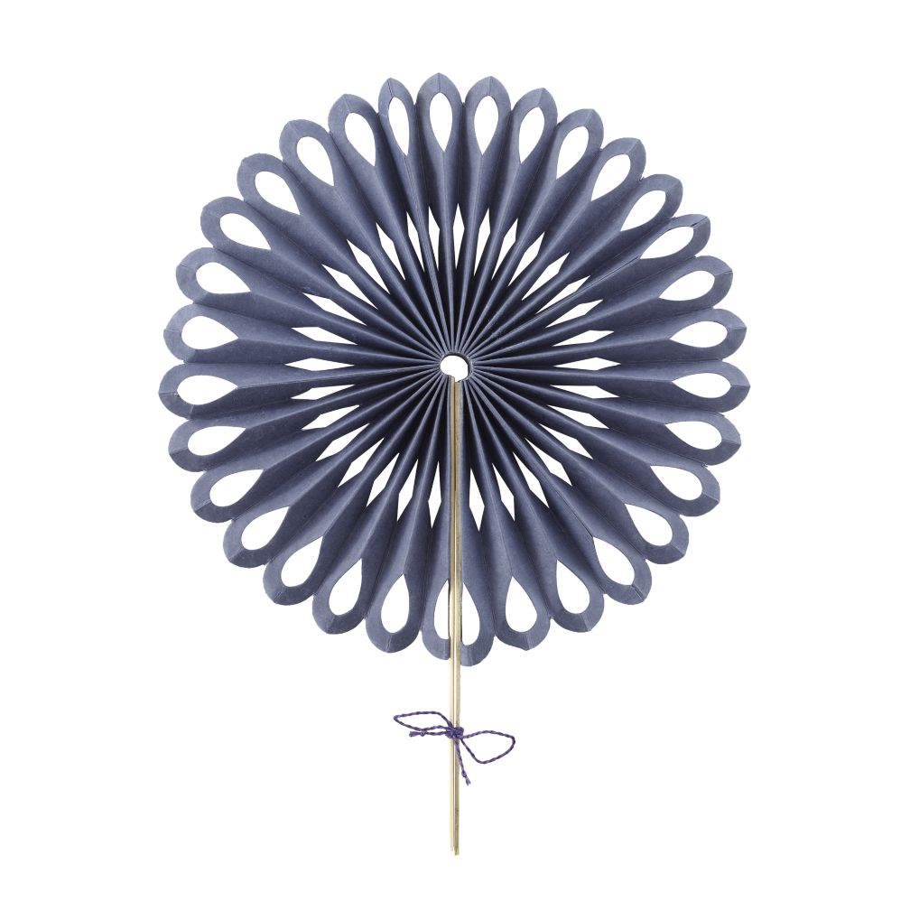 Small Die Cut Paper Fan (Dk. Blue)