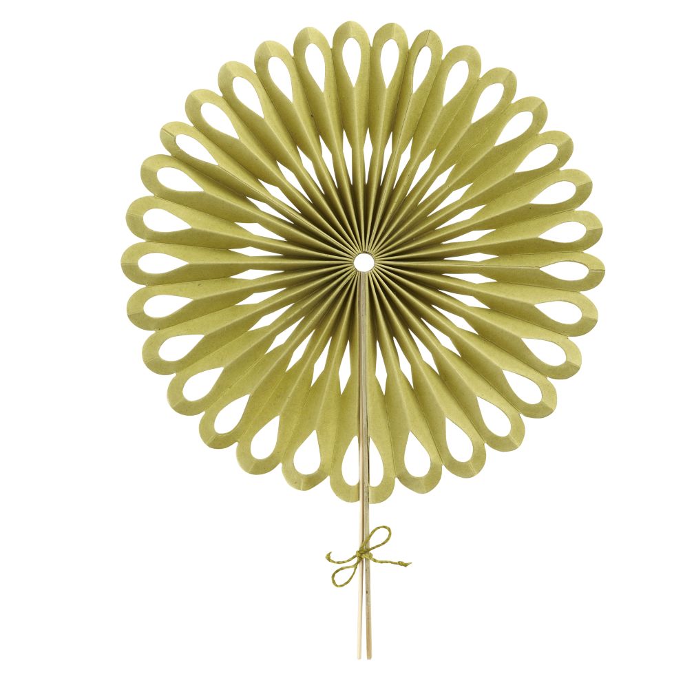 Small Die Cut Paper Fan (Green)