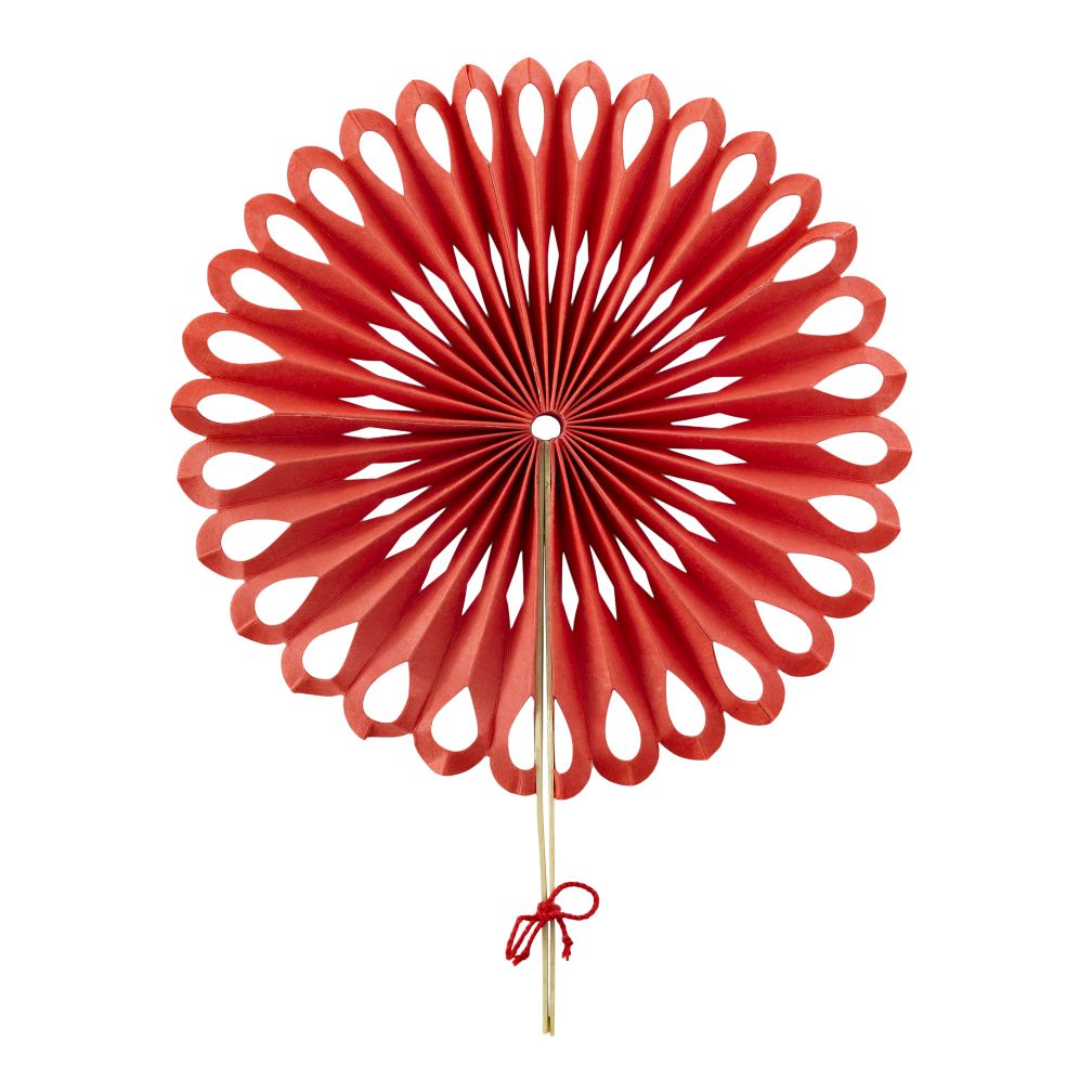 Small Die Cut Paper Fan (Red)