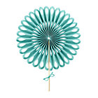 Aqua Small Paper Fan