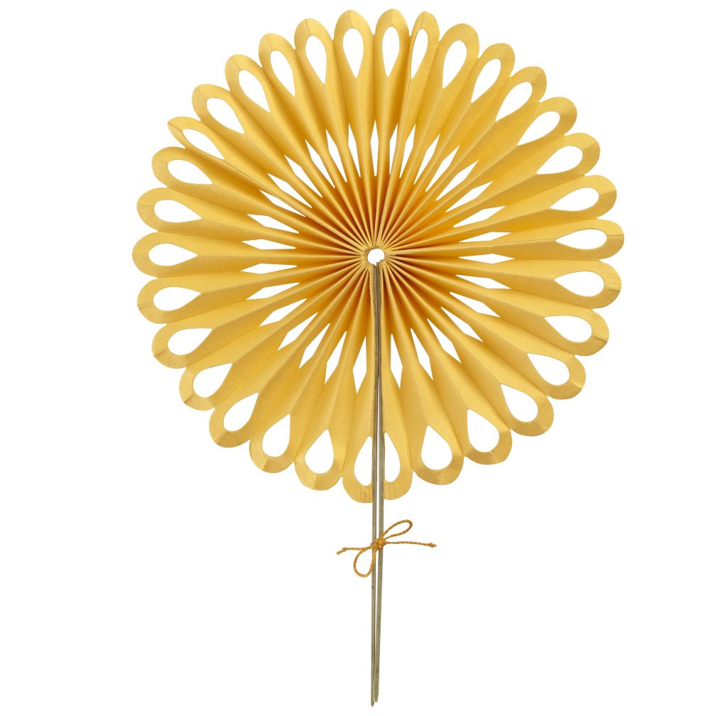 Small Die Cut Paper Fan (Yellow)