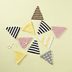 Pink Patterned Flag Garland