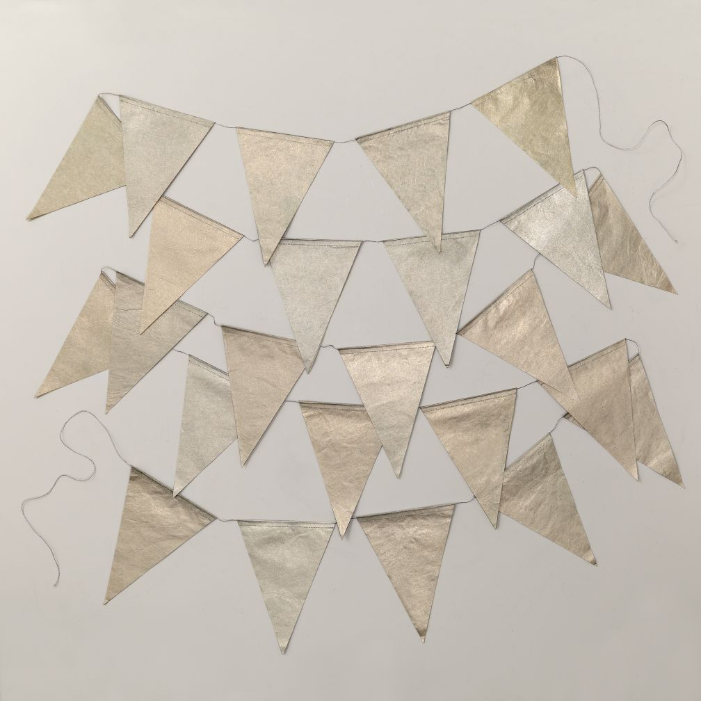 Metallic Pennant Garland