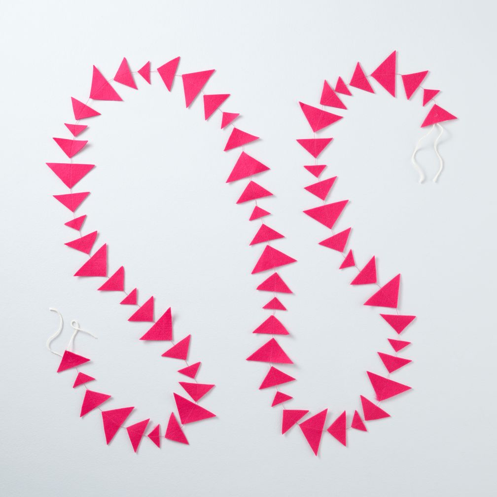 This Garland is Shaping Up (Hot Pink Triangle)