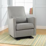 Luca Glider & Ottoman (Heather Grey)