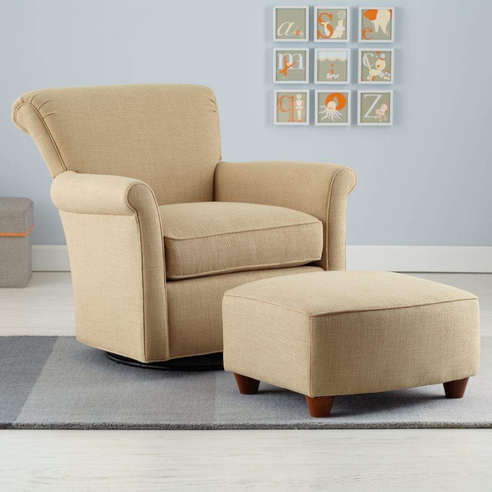 Swivel Glider & Ottoman (Champagne)
