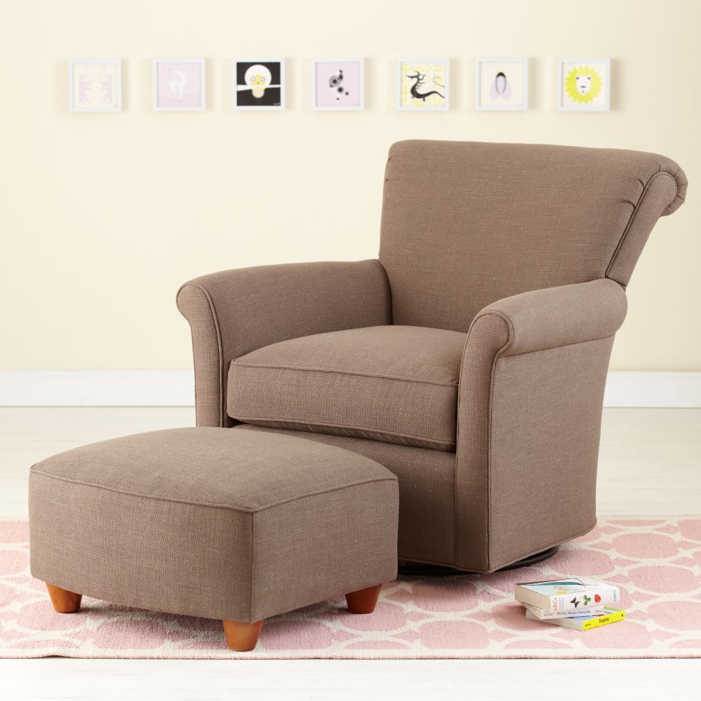 Swivel Glider & Ottoman (Espresso)