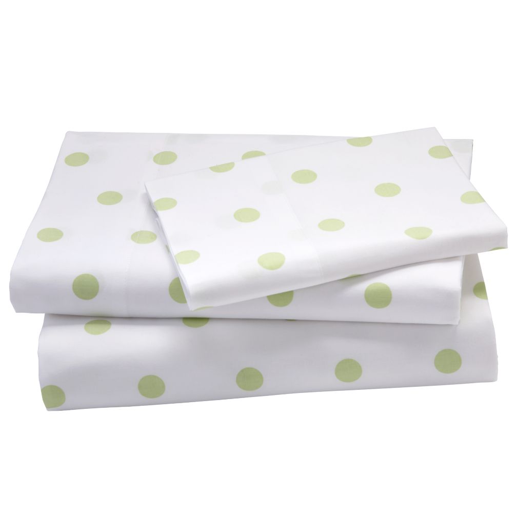 Green Pastel Dots Sheet Set (Twin)