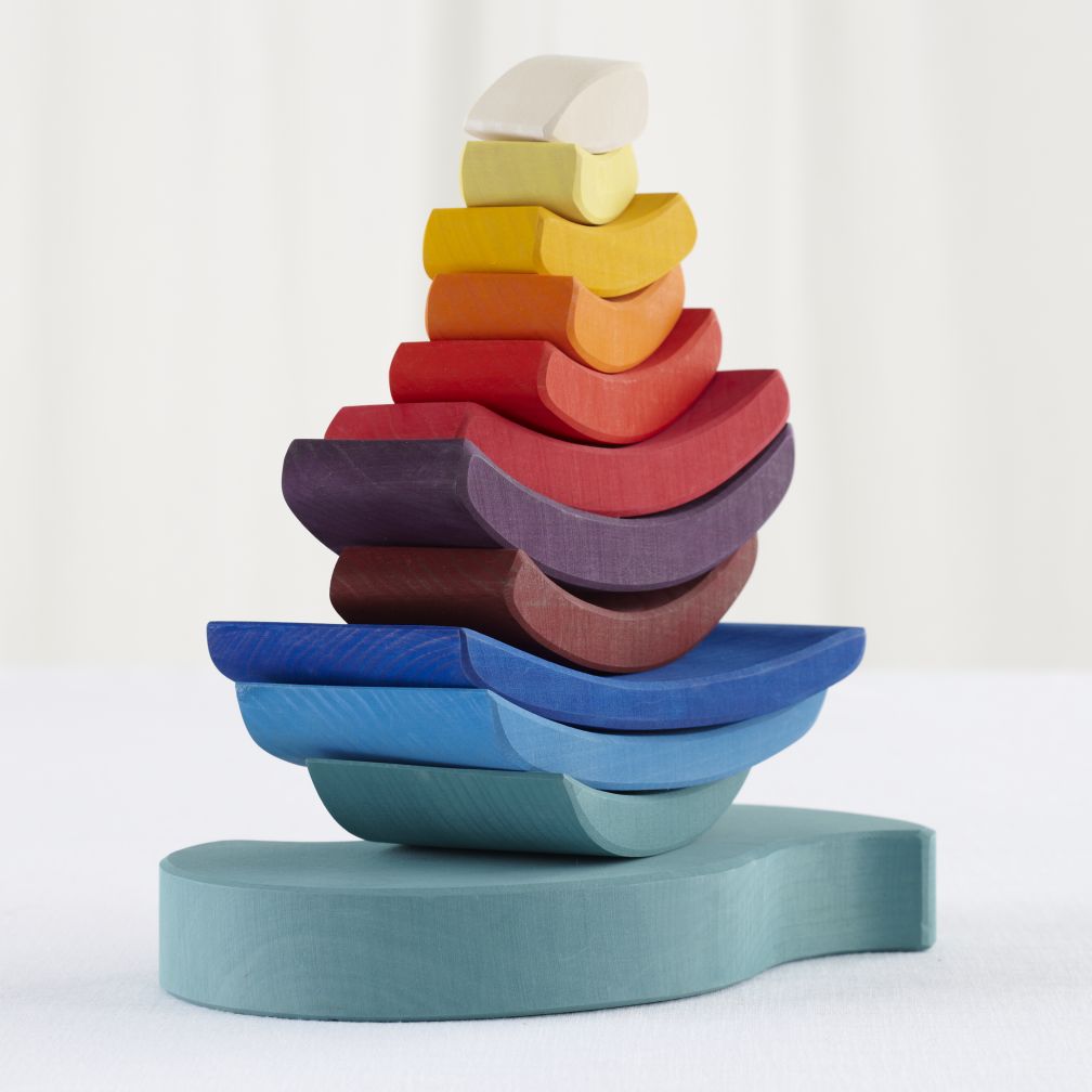 Rainboat Wood Stacking Toy