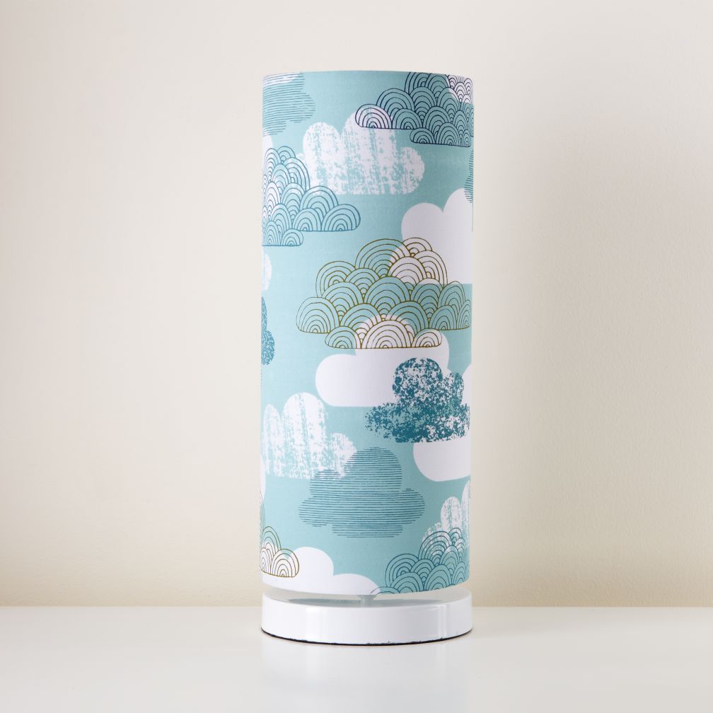 White Pop Up Lamp Base and Clouds Shade