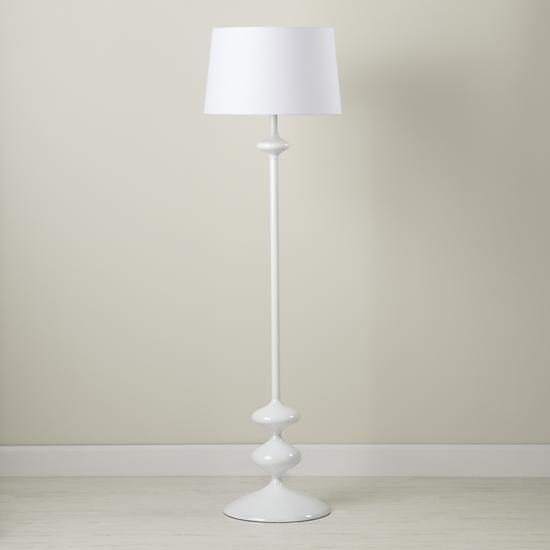 Kids' Lighting: Kids' White Floor Lamp and Green Two-Tone Shade in ...