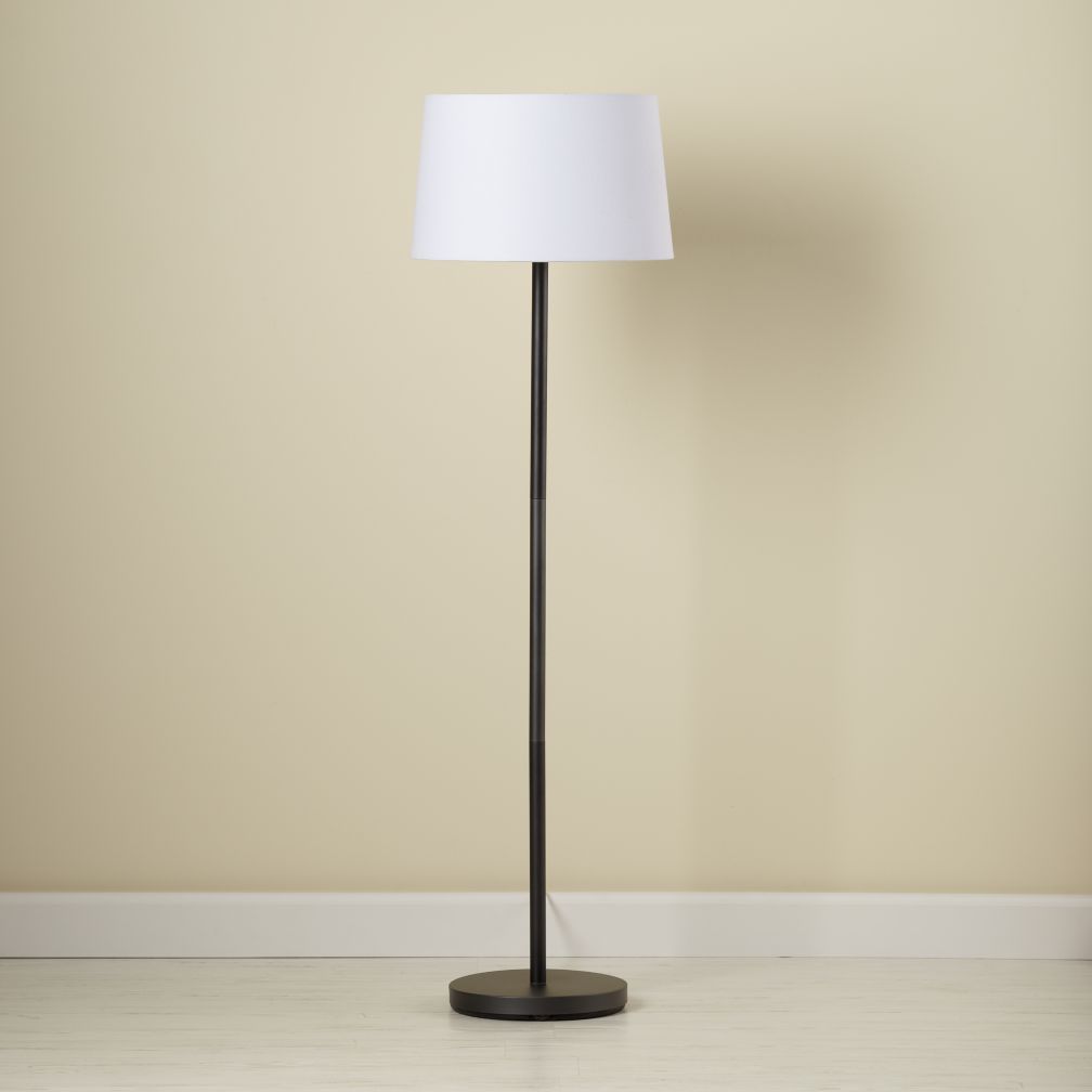 White Floor Shade and Graphite Base
