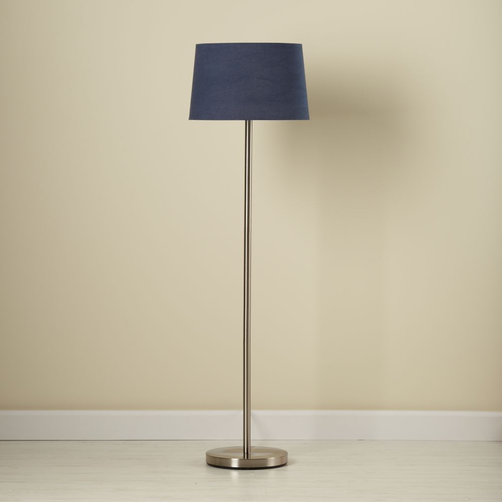 Dk. Blue Floor Shade and Nickel Base