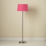 Hot Pink Floor Shade and Nickel Base