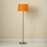 Orange Floor Shade and Nickel Base