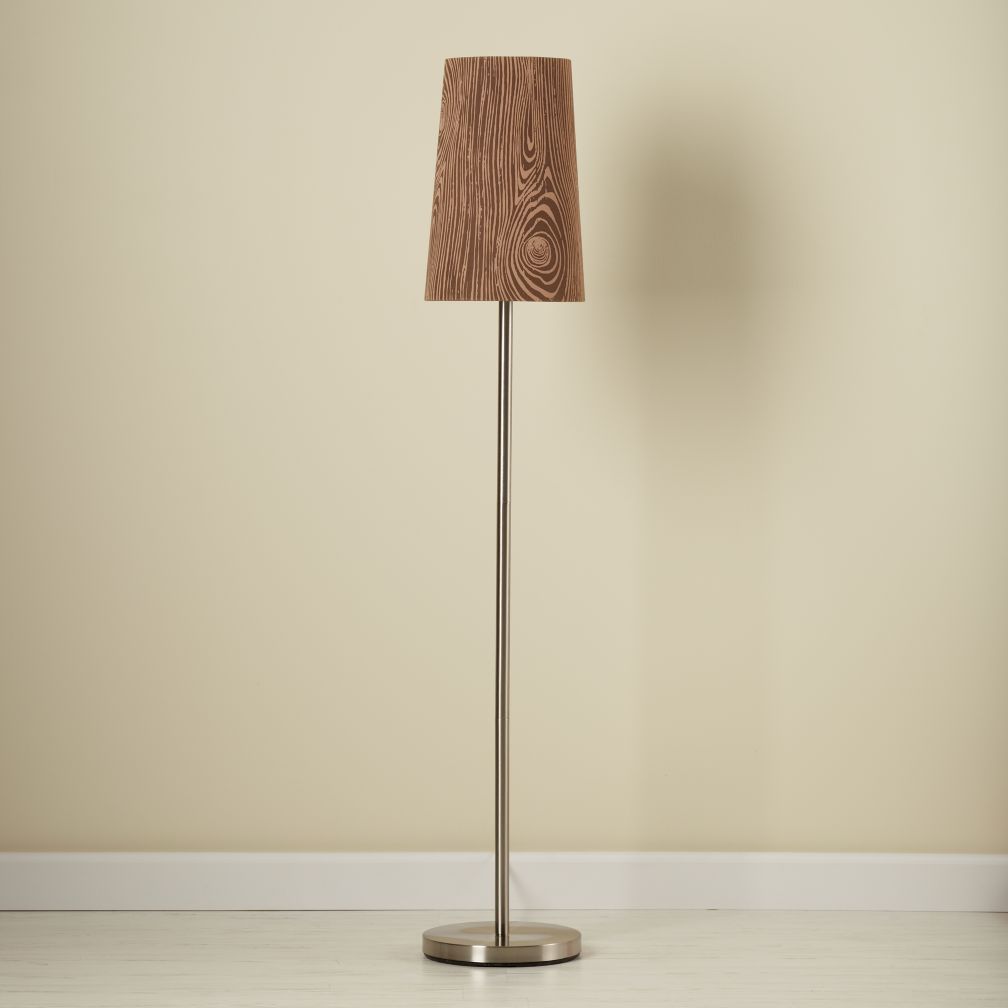 Woodgrain Floor Shade (Shown with Nickel Base)