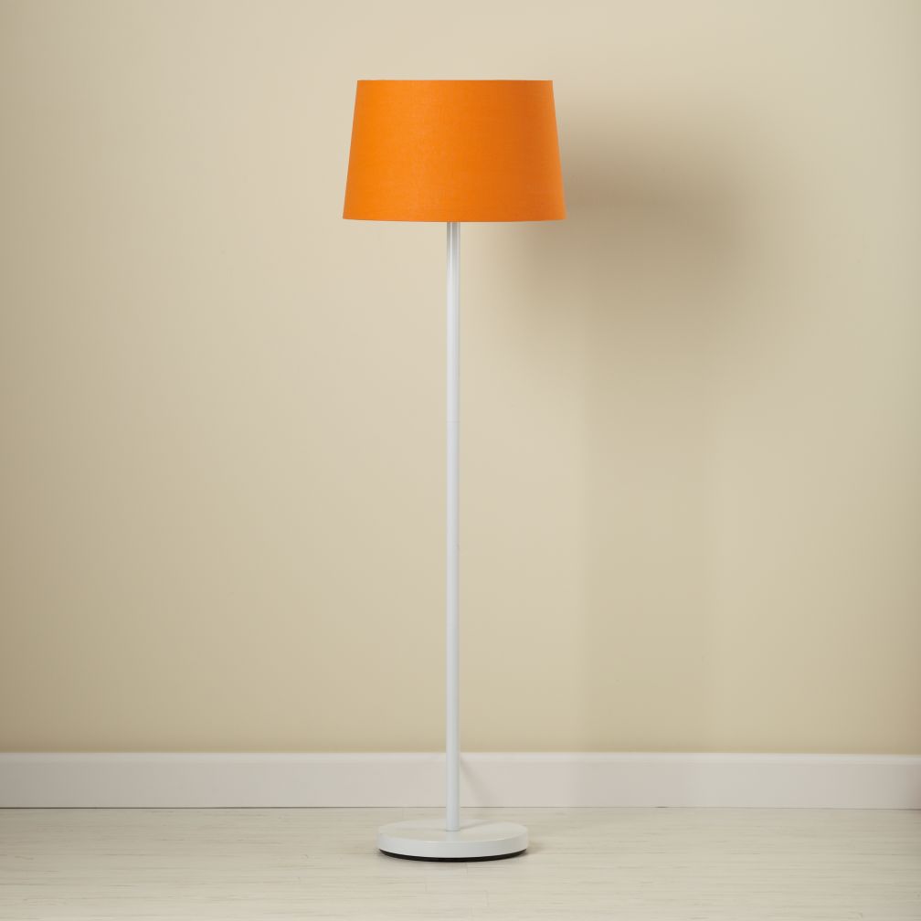Orange Floor Shade and White Base