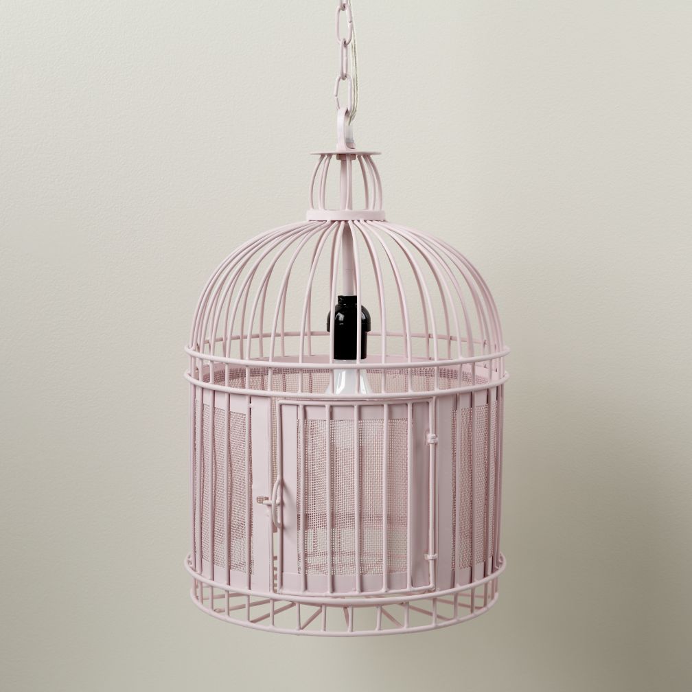 Like a Bird in a Cage Pendant Lamp (Pink)