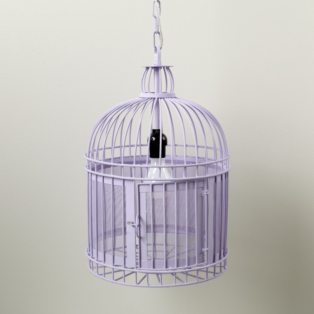 Like a Bird in a Cage Pendant Lamp (Purple)