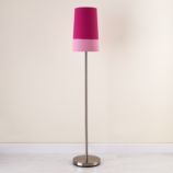 Lighten Up Pink Floor Shade (Shown with Nickel Base)