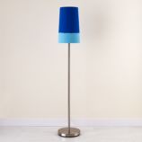 Lighten Up Blue Floor Shade (Shown with Nickel Base)