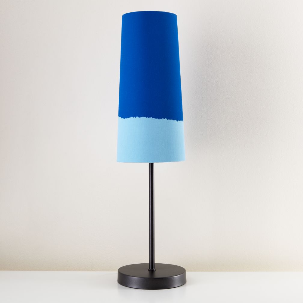 Lighten Up Blue Table Shade (Shown with Graphite Base)