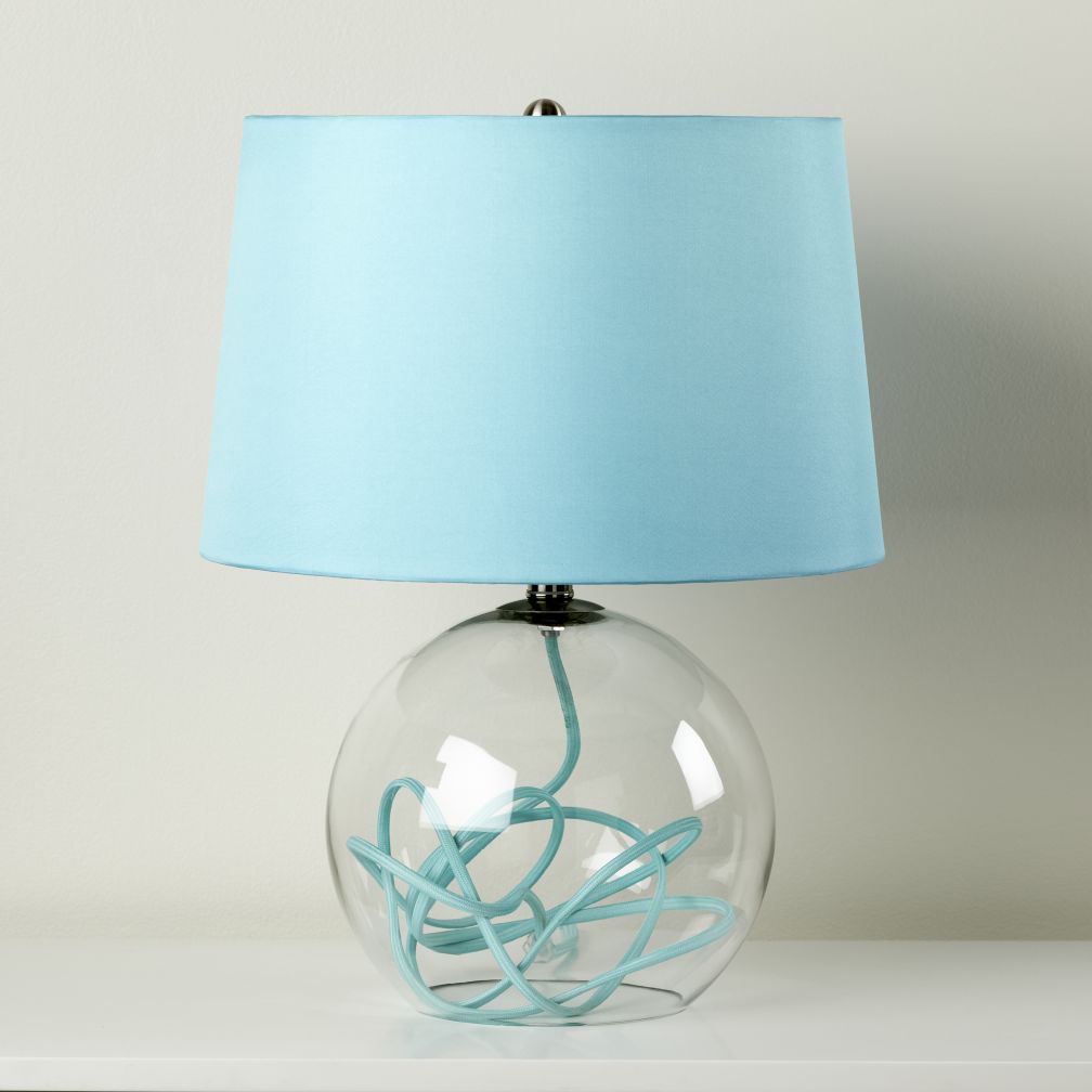 Crystal Ball Table Lamp (Aqua)