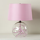 Pink Crystal Ball Table Lamp