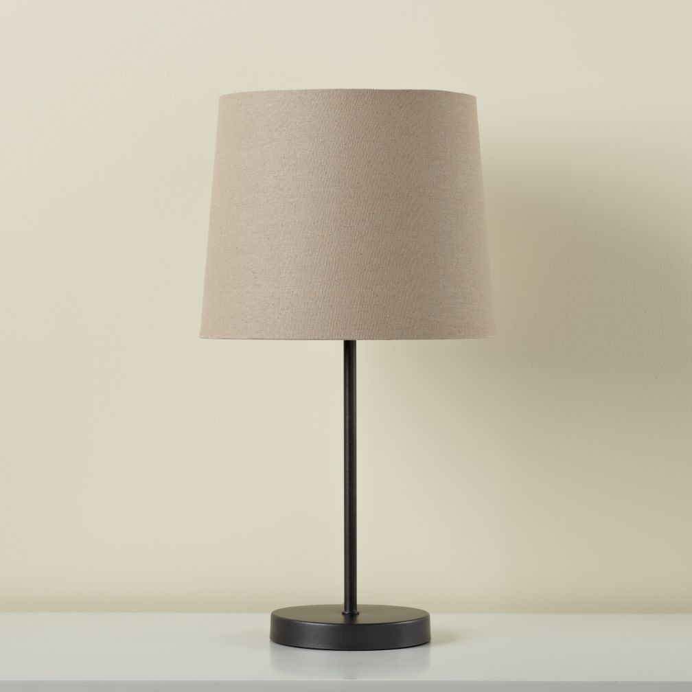 Graphite Table Base and Khaki Shade