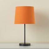 Graphite Table Base and Orange Shade