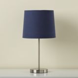 Nickel Table Base and Dk. Blue Shade