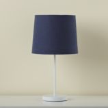 White Table Base and Dk. Blue Shade