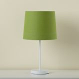 White Table Base and Green Shade