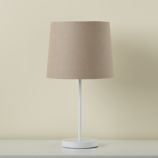 Khaki Shade and White Table Base