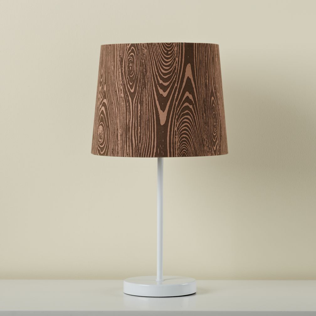 Woodgrain Table Shade (Shown with White Table Base)