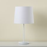 White Table Base and White Shade