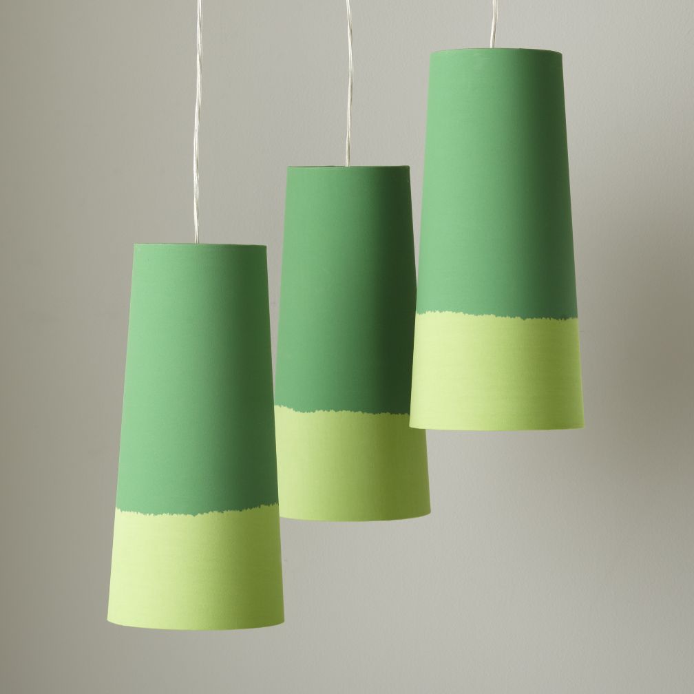 Set of 3 Lighten Up Pendant Lamps (Green)